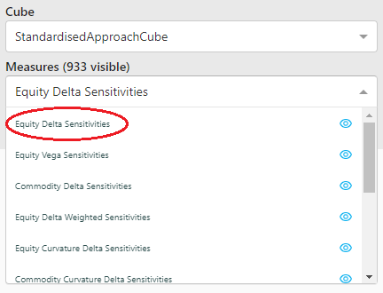 Select the Equity Delta Sensitivities measure