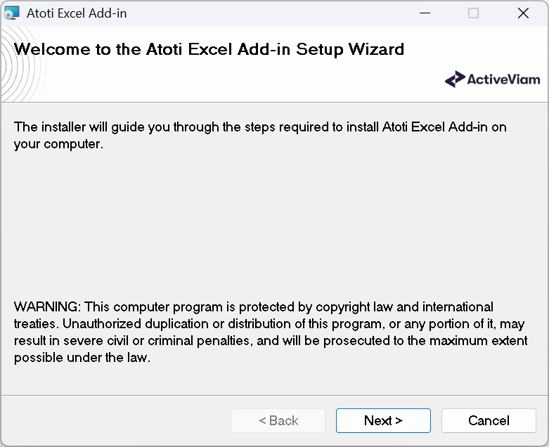 Set up wizard