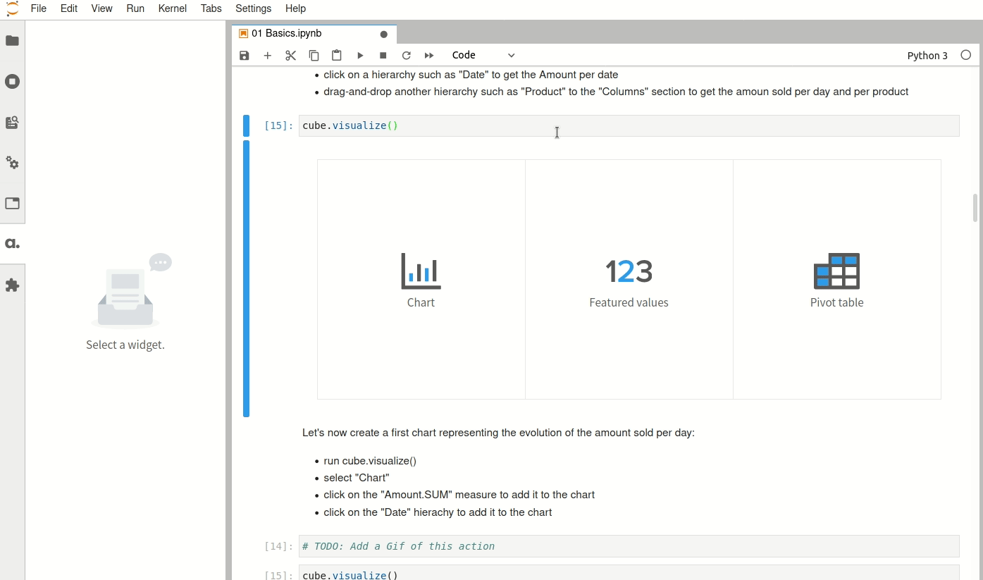 First pivot table GIF