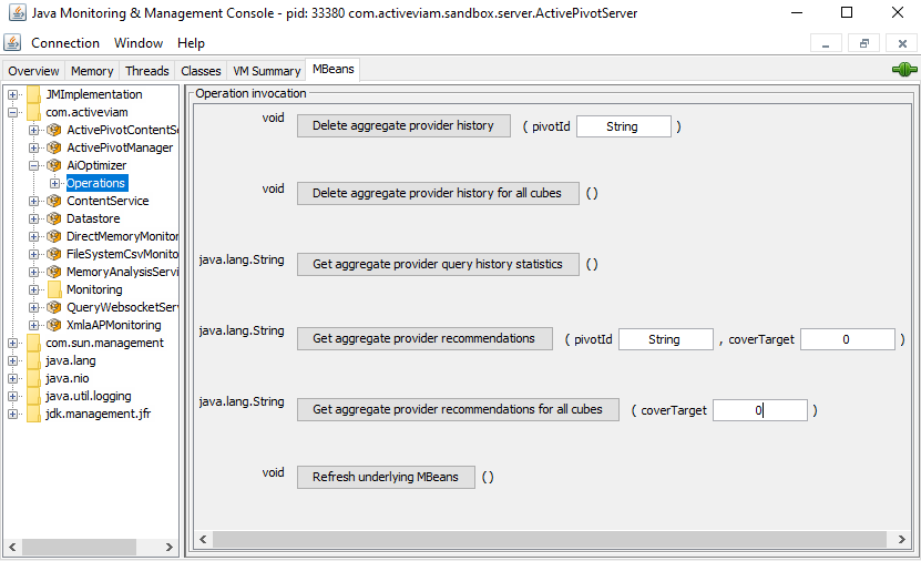 AiOptimizer MBean