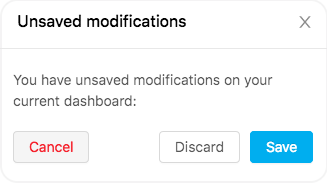 Unsaved modifications dialog