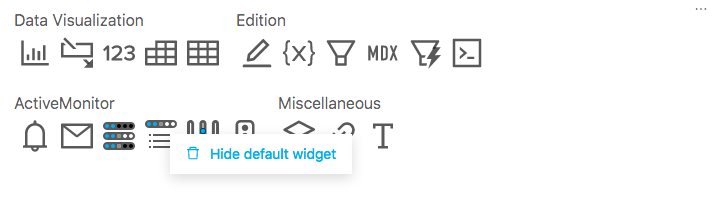 Hide default widgets