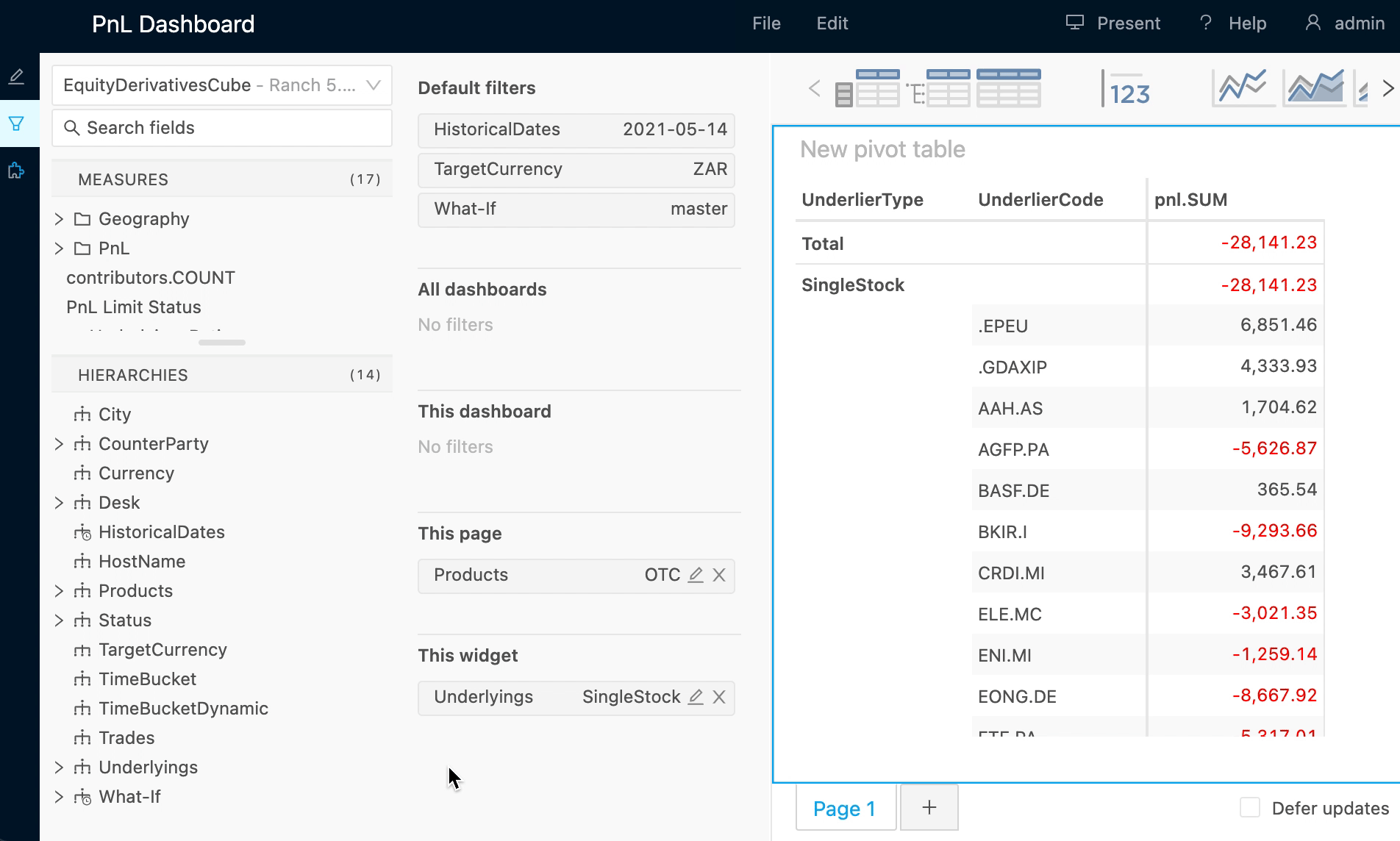 Adding an advanced filter