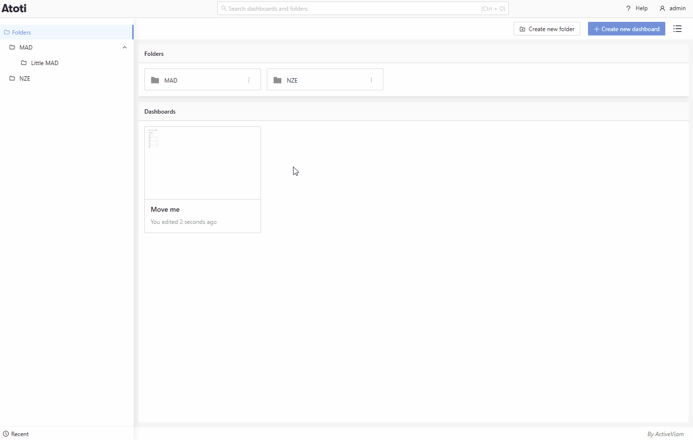 Search in move popup