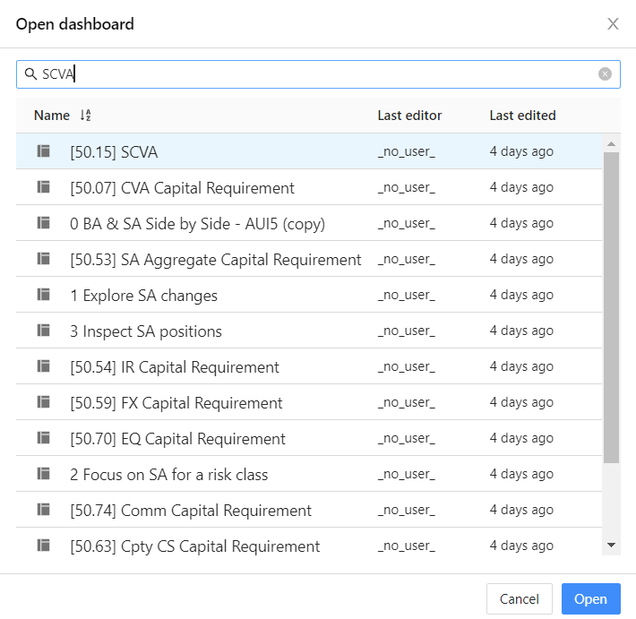 Illustrating Bookmarks search for SCVA keyword